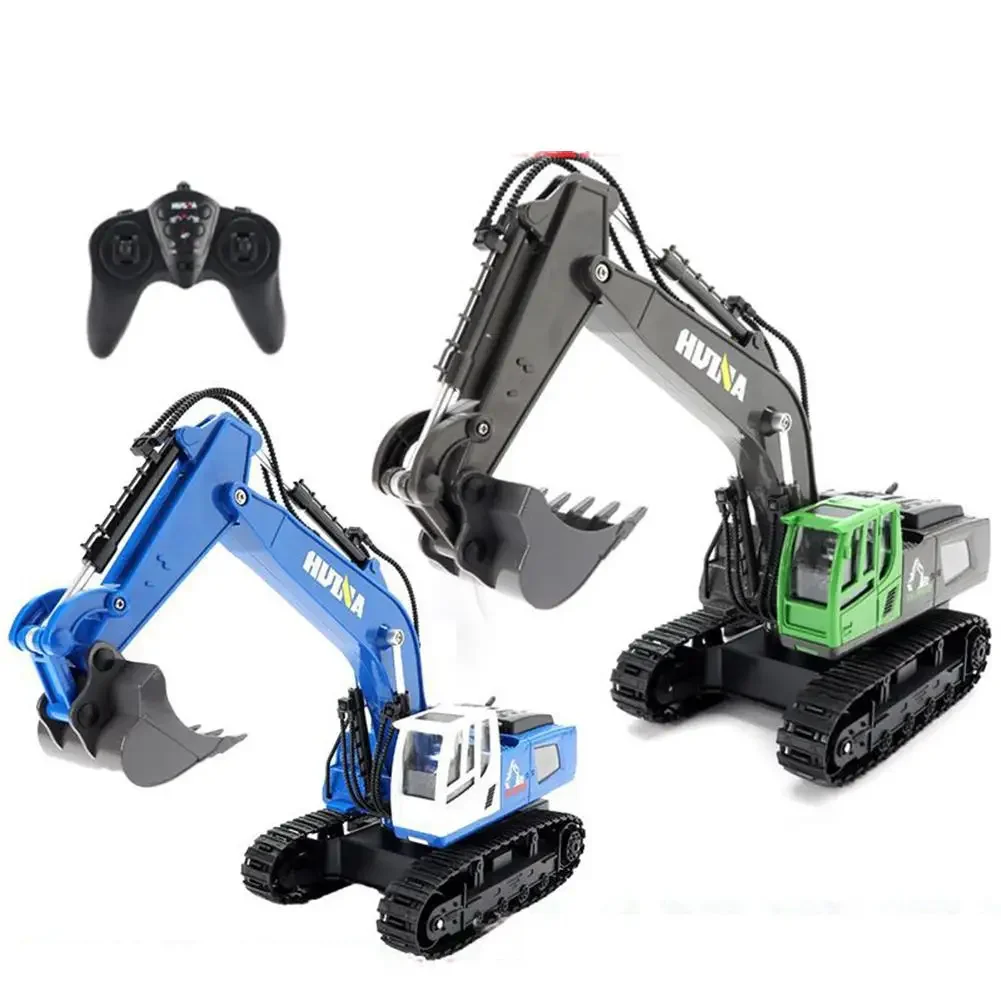 Huina 1558 Remote Control Car Alloy 11ch Rc Excavator 1/18 Crawler Crawlers Engineering Vehicle Tractor Toys For Boys Gifts