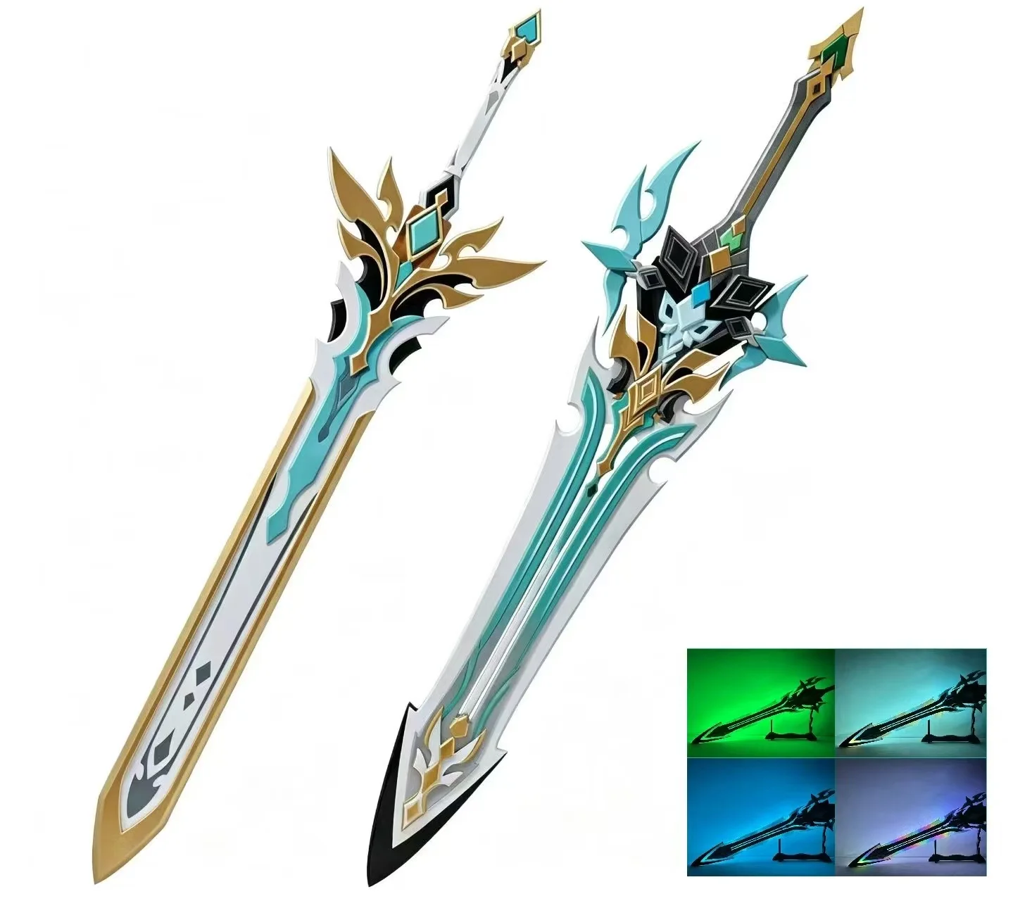 Varka Light Sword Cosplay Dual Blade Game Genshin Impact Rechargeable Halloween Christmas Costume Accessory