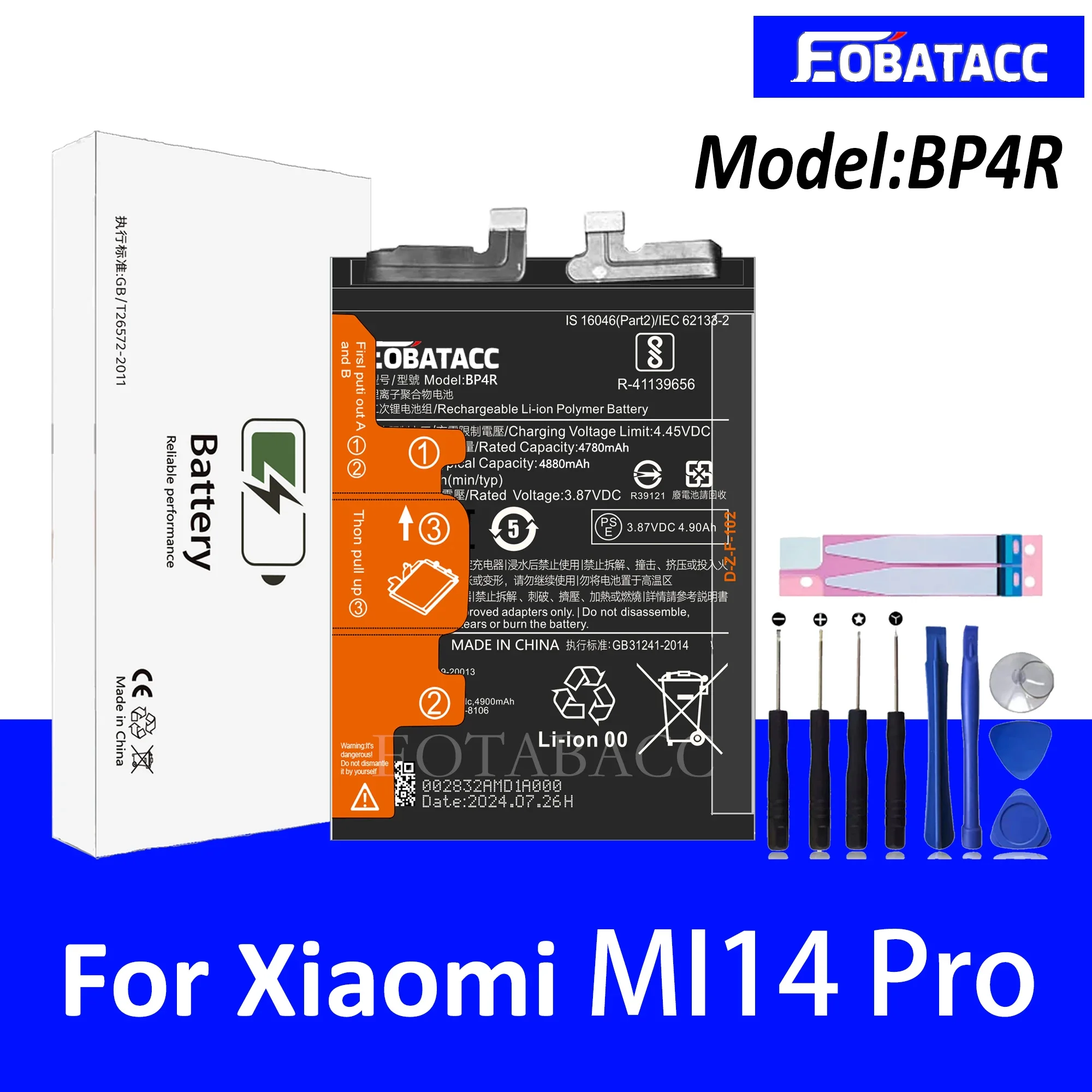 

EOTABACC 100% New Original Battery For XIAOMI Battery +Tools