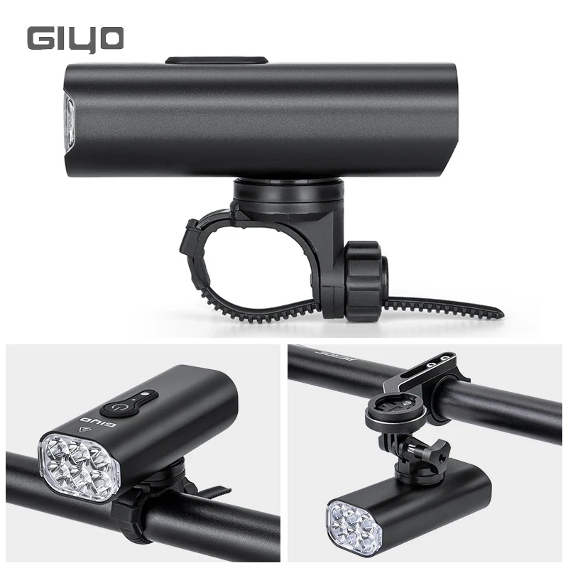 Giyo 2000LM Bicycle Headlight IPX6 Waterproof Aluminium Body MTB Road Bike Front Light 6 Gear Mode 4800mAh USB Charing