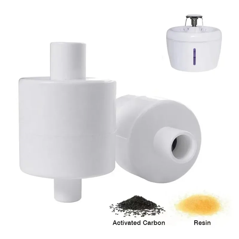 Paquete de 6 filtros de carbón activado con triple filtración para fuente de agua para gatos Els Pet de 2.5L, filtro de repuesto para dispensador de agua para perros