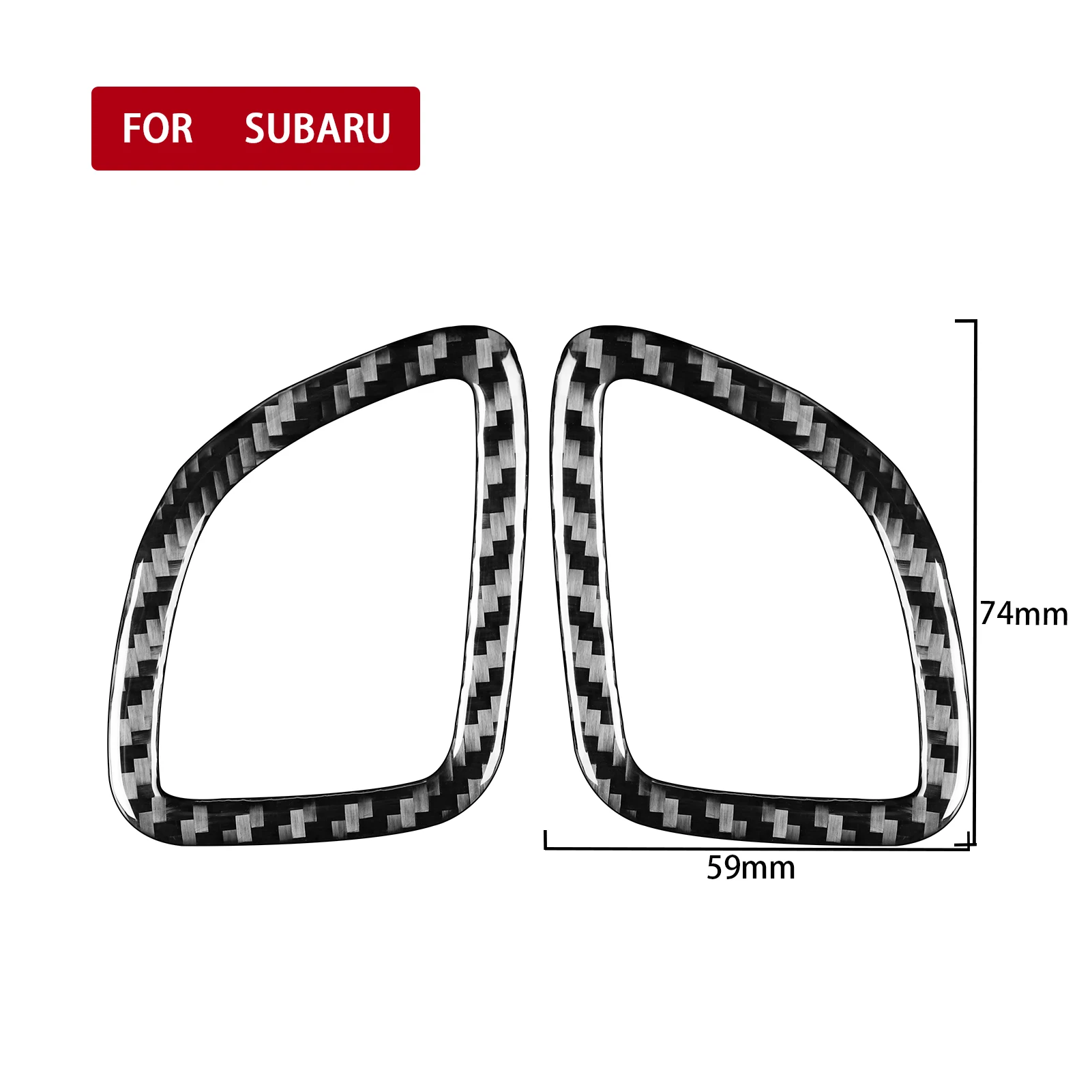 Real Carbon Fiber For Subaru Impreza 2009-2011 Dashboard Defroster Air Vent Cover Sticker 2Pcs Set Front Window Outlet Bezel