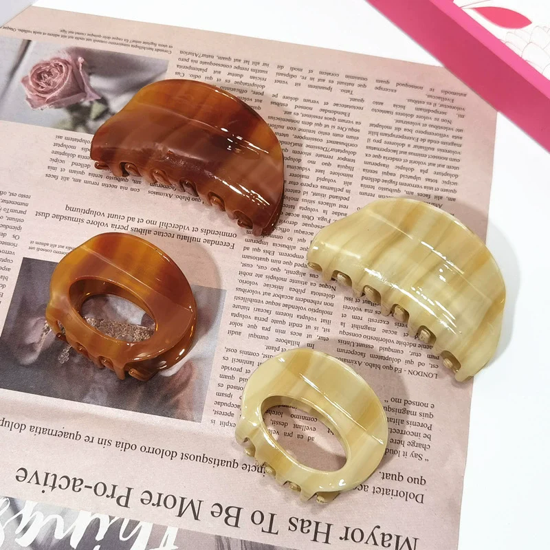 

Retro Geometry Design Hair Clip Simple Fashion Acetic Acid Plate High-End Grab Clip Hair Accessories For Women Girls