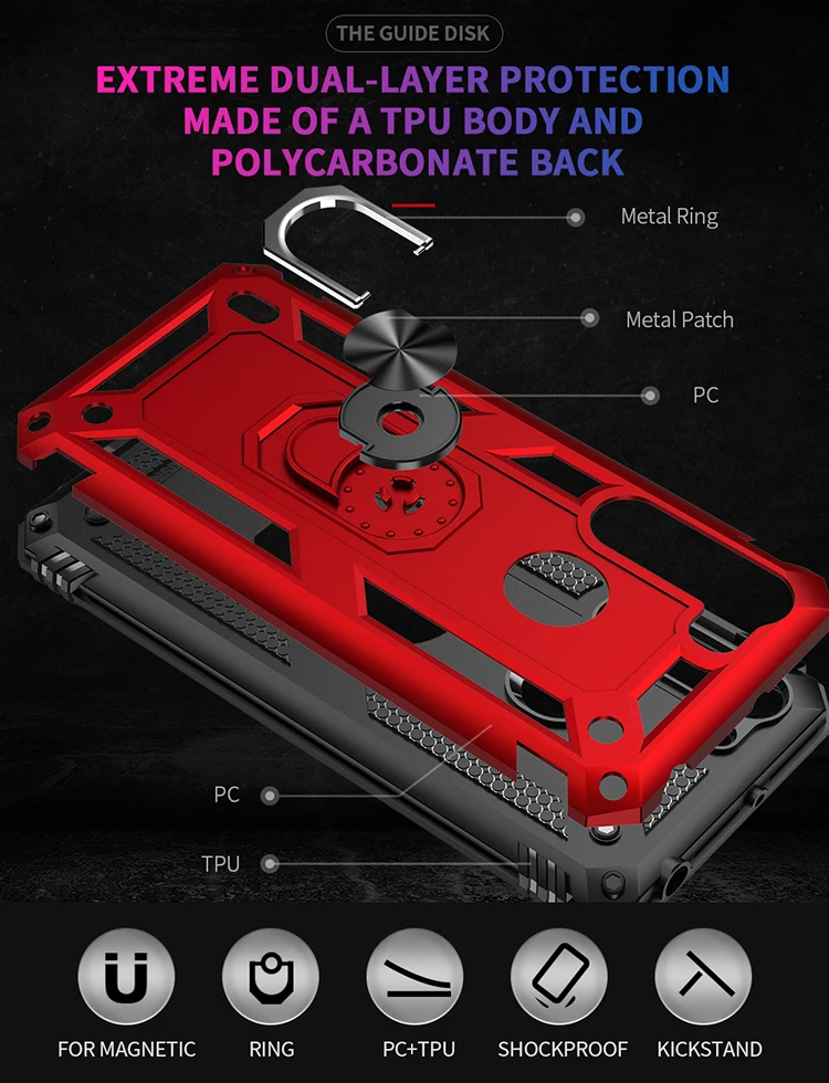 Shockproof Car Magnetic Phone Case For Motorola Moto One Macro Fusion Action Vision G 5G Ace UW P40 Power Plus Holder Back Cover