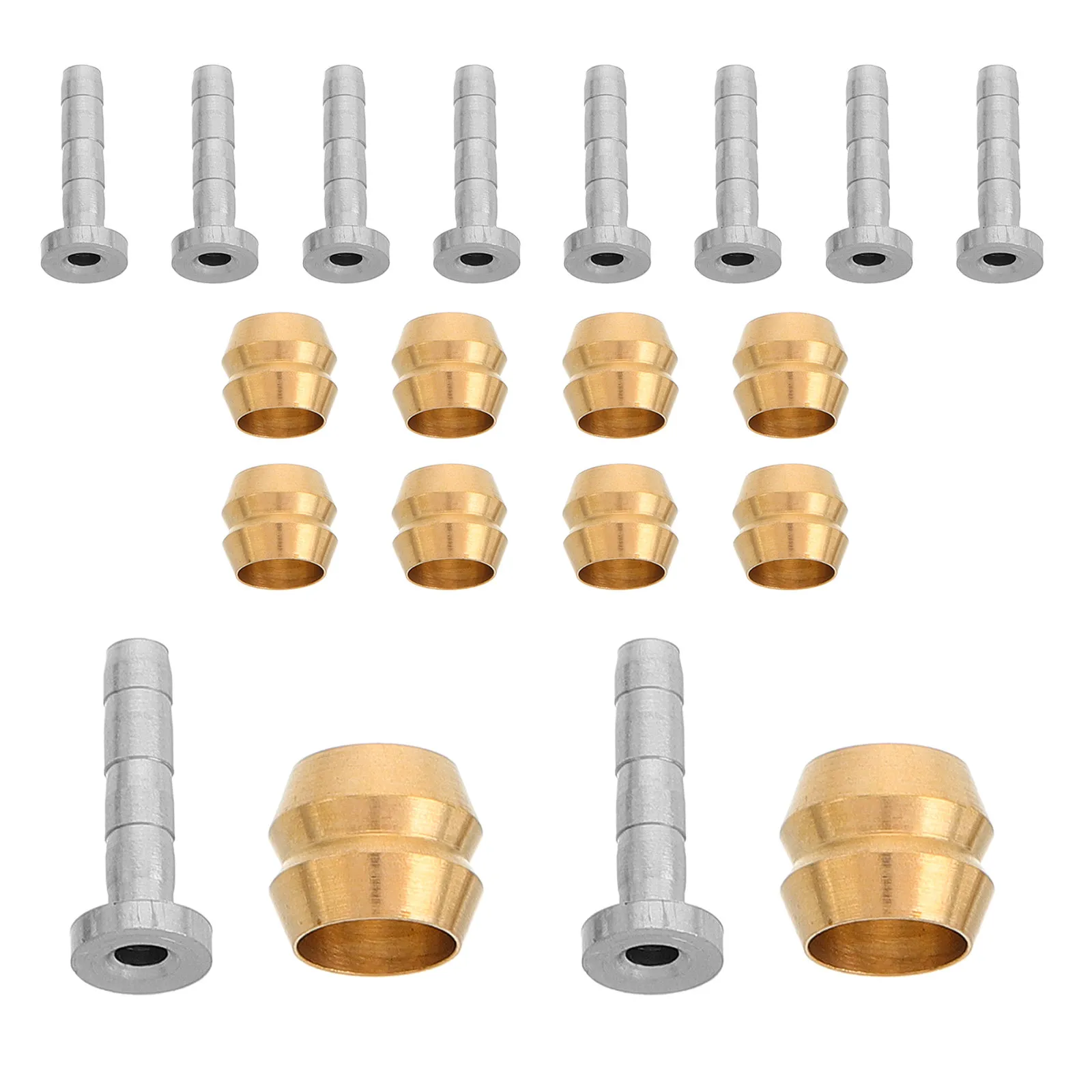 10 Sets de Conectores de Oliva para Mangueras de Freno de Bicicleta y Herramienta de Inserción de Aguja de Aceite para Mantenimiento de Frenos de Disco Hidráulicos, Potencia de Frenado Mejorada
