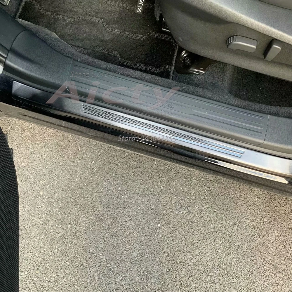For Subaru Forester SK 2018 2019 2020 Exterior Outside Door Scuff Plate Cover Trim Door Pedals Scuff Sill Protector Car Styling