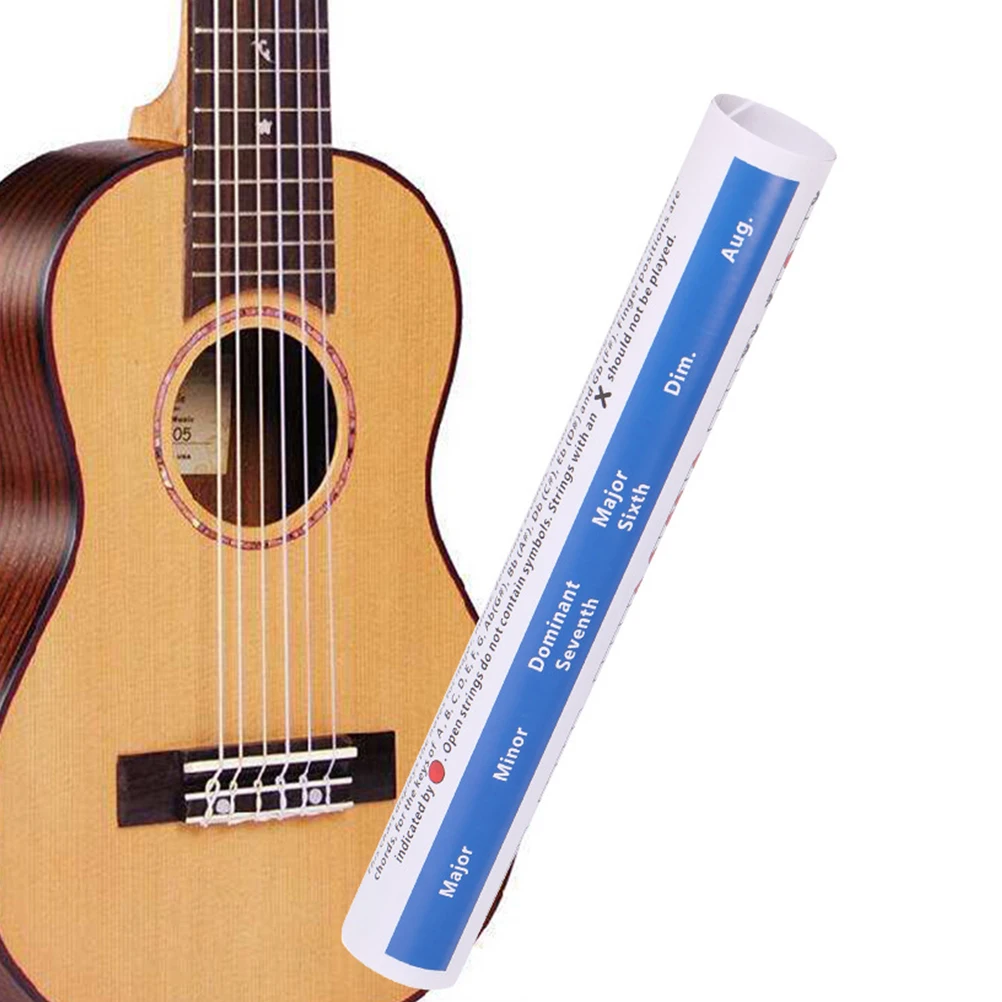 

Guitar Chord Learning Aid Tool for Beginners Lightweight Portable Practice Chart Electric Guitar Training Fingering