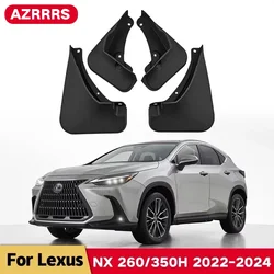 Car Fender Mud Flaps For Lexus NX NX260 NX350h 2022 2023 2024 Splash Guards MudFlaps Front Rear Mudguards Auto Accessories