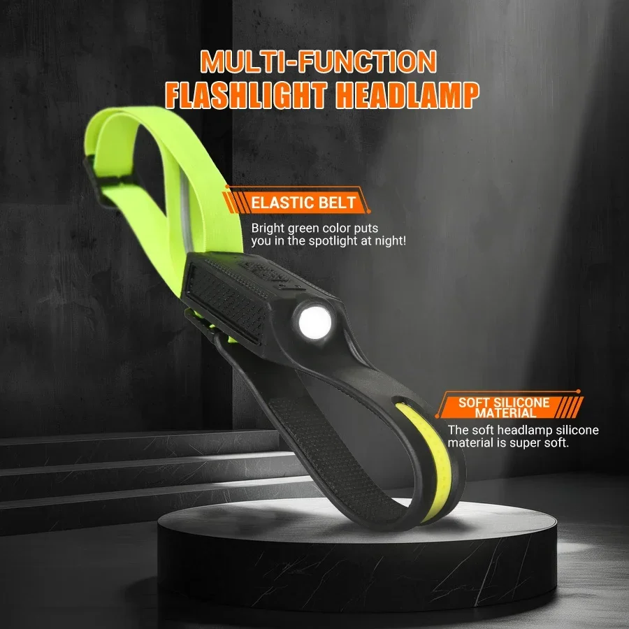 LED Headlamp Sensor Headlight With Built-in Battery Head Flashlight USB Rechargeable Work Light Head Lamp Super Bright Torch