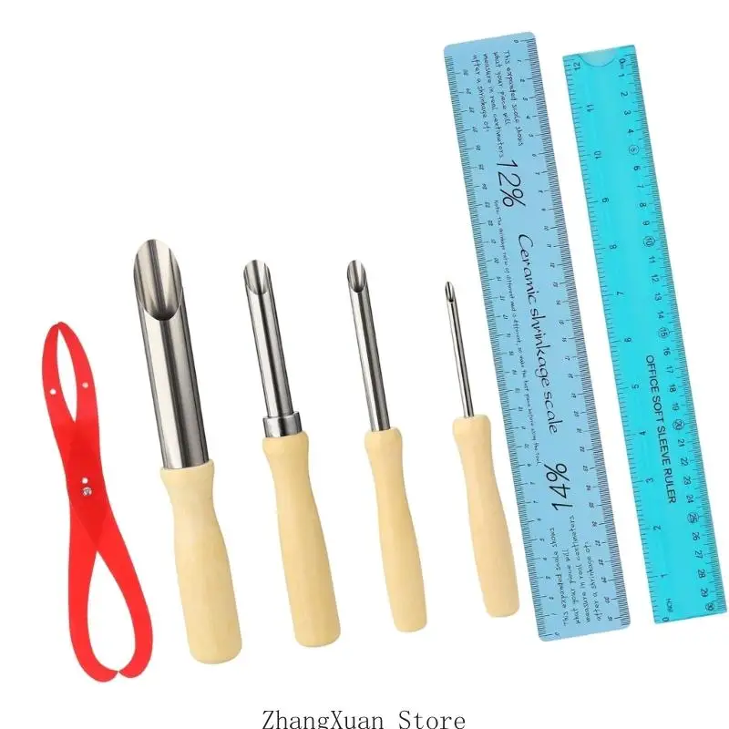 7-teiliges Tonform-Messwerkzeug zum Trimmen von Kanten und Hinzufügen feiner 3XUF – Detail 7