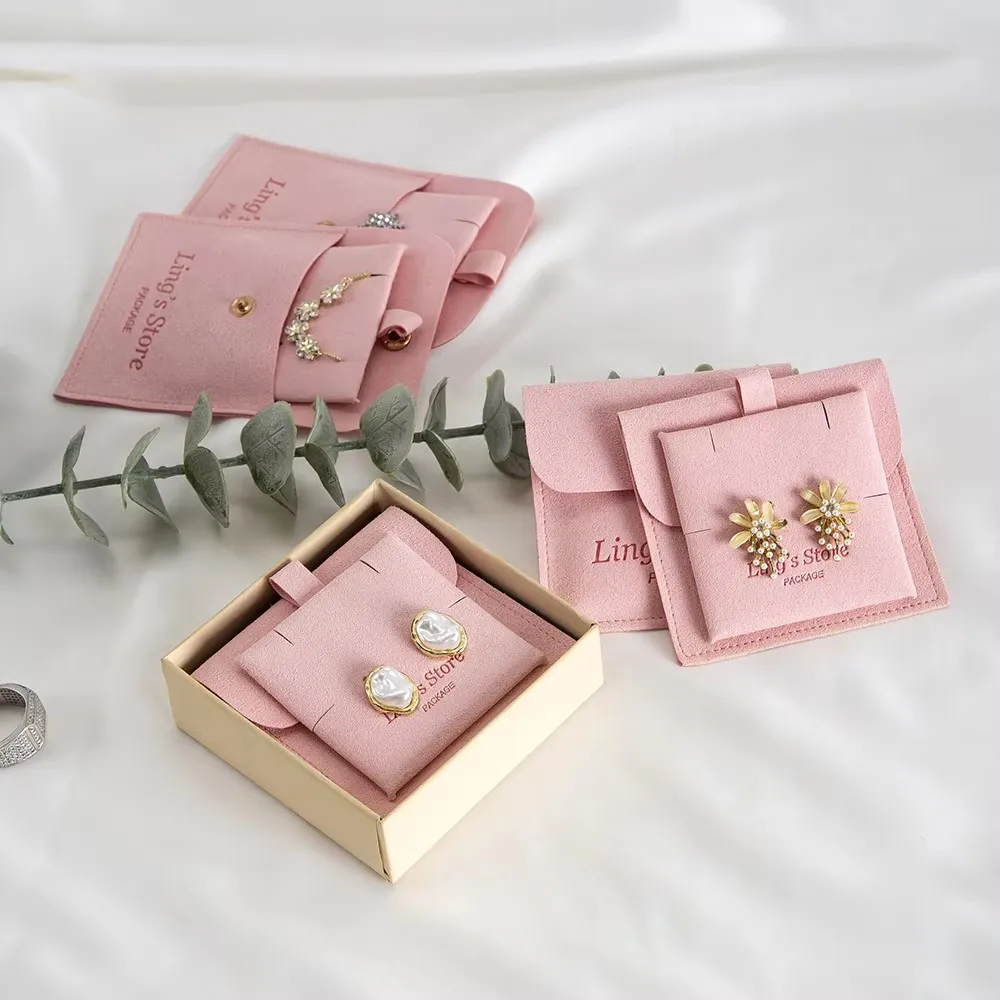 

20/50/100 комплектов 8x8 см, ювелирные изделия, сумка-защелка из микрофибры, сумка на пуговицах, вставка 6x6 см, безделушки, витрина, ожерелье, демонстрационная карта, тисненый логотип