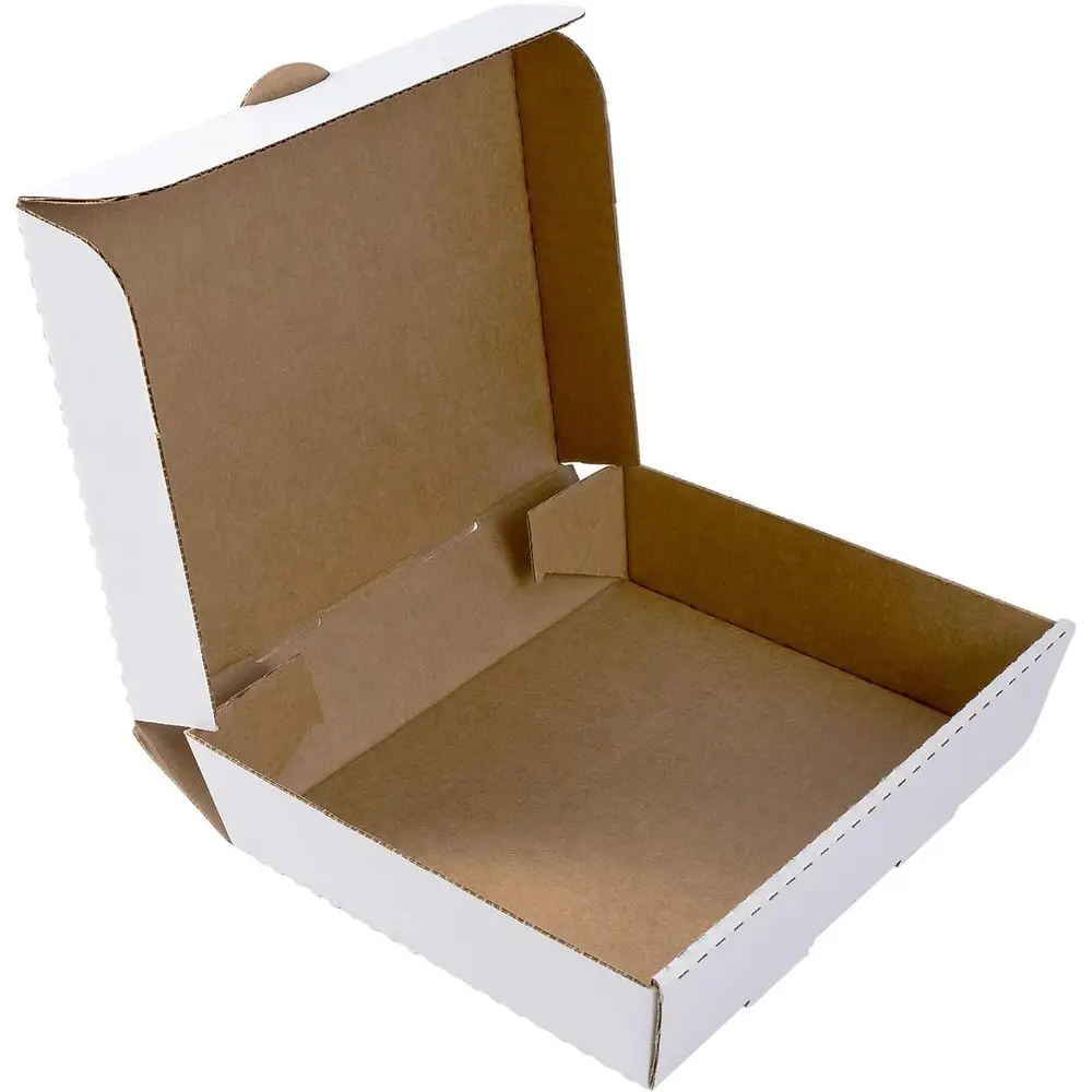 

Stackable Corrugated Half Pan Catering Box - White, 13 x 10.875 x 3, 50-Pack Bakery Food Storage