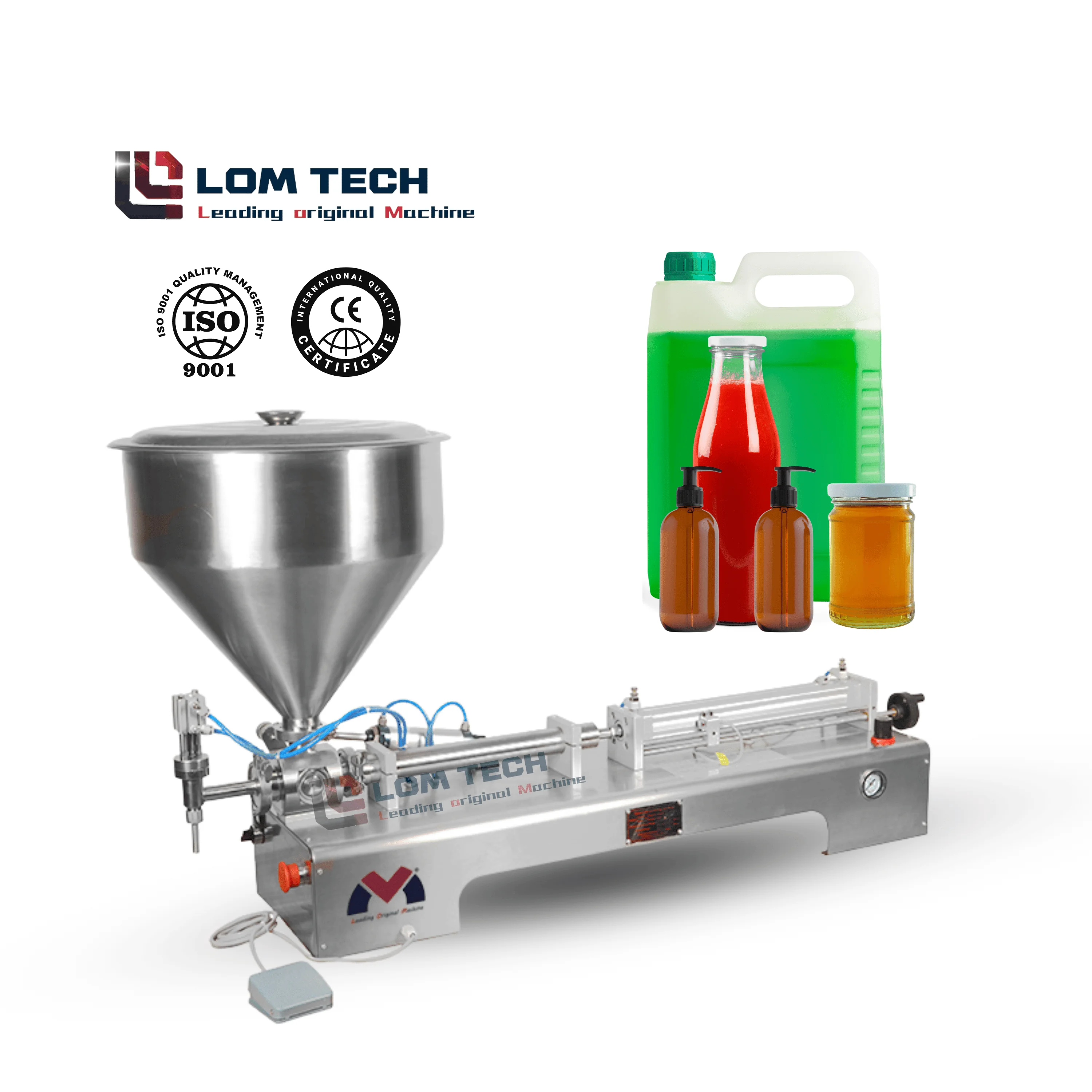 LOM TECH Reliable Small-Dose Paste Filling Machine -- Suitable for Honey, Shampoo, and Sticky Sauces