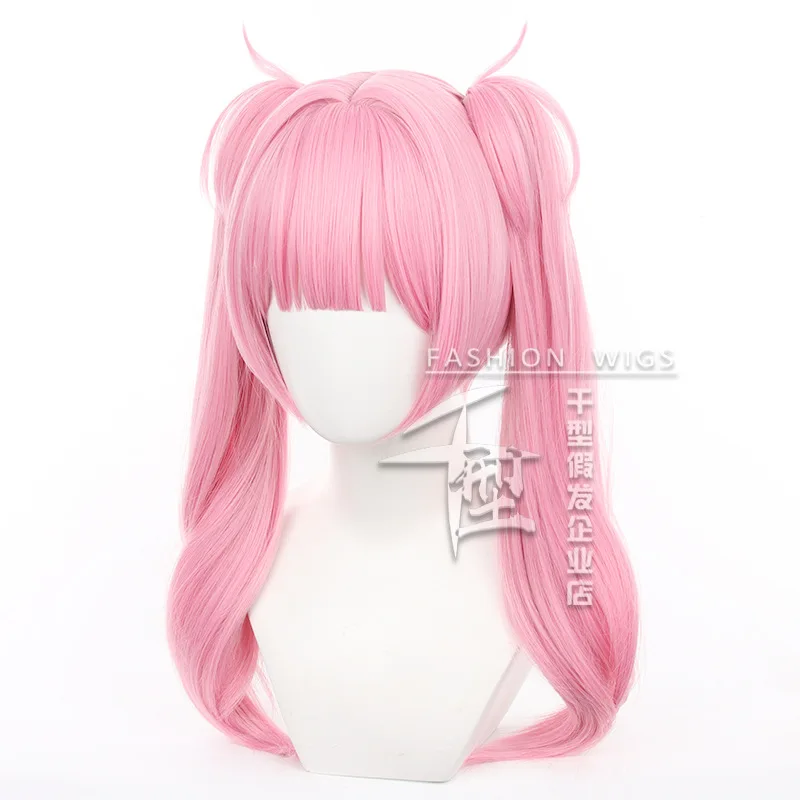 Link Click LI TIANXI Cosplay Wig Long Double Ponytails Pink Wig Cosplay Anime Cosplay Wigs Heat Resistant Synthetic Wigs