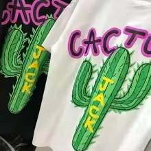 New Luxury Cactus Jack Hip Hop Tshirts Travis 2024 Men's Hip Hop Cotton T-Shirt Streetwear Tee Top