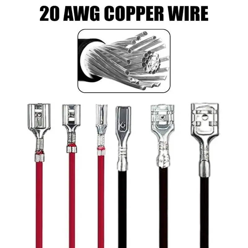 652F 30 قطعة أنثى رئيس سلك موصل مع الأكمام العازلة 2.8/4.8/6.3 مللي متر أنثى المجرف تجعيد محطات موصل #2