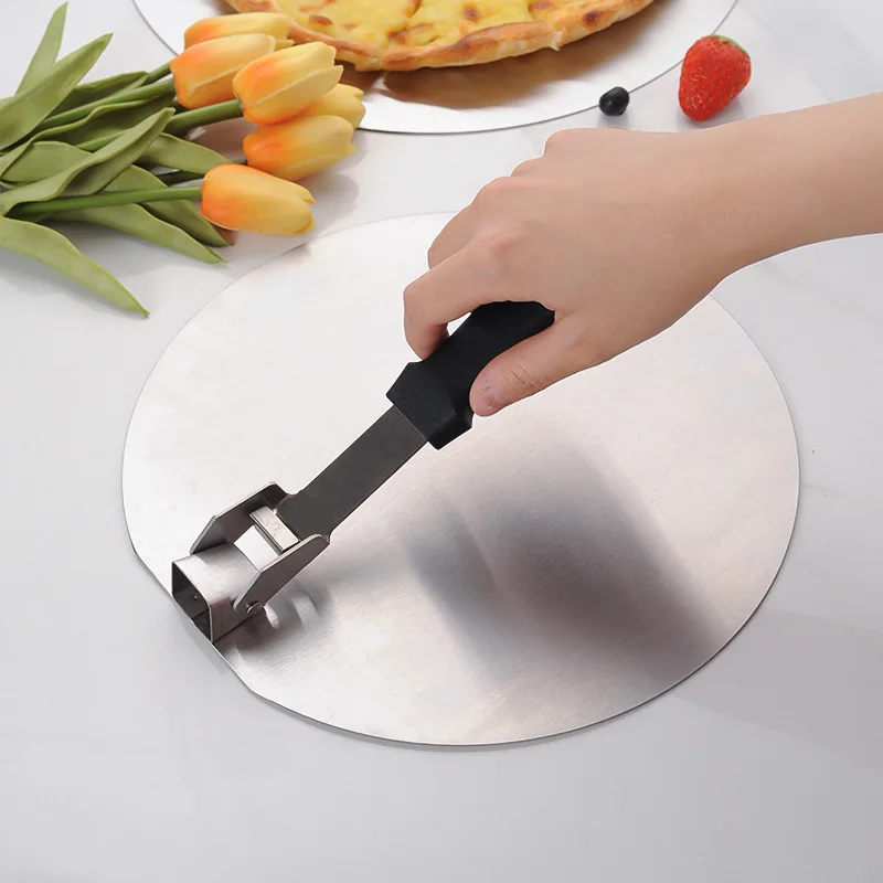 2Pcs/Set Portable Pie Pizza Shovel Baking Accessories with Bread Rocker Cutter Chopper Cake Paddle Spatula Pastry Tools