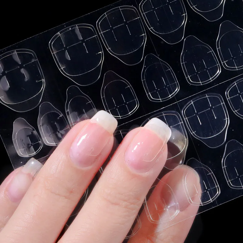 HALAIMAN colla per unghie a doppia faccia adesivo per nastro per unghie finte strumento per Gel per Manicure fai da te colla adesiva riutilizzabile per accessori per unghie