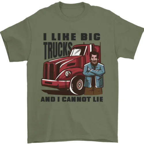 Lorry Driver I Like Big Trucks I Cannot Lie Trucker Mens T-Shirt 100% Cotton