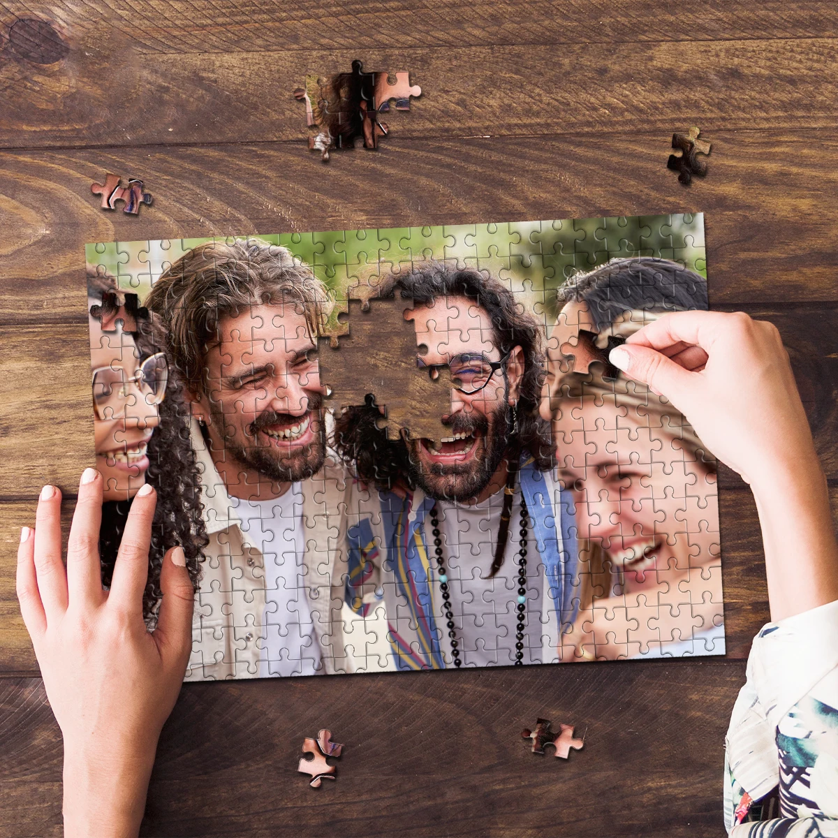 35/300/500/1000pcs Personalized Custom Photo Puzzle selfie Diy Educational Toys for Adults Decoration Collectiable Gift