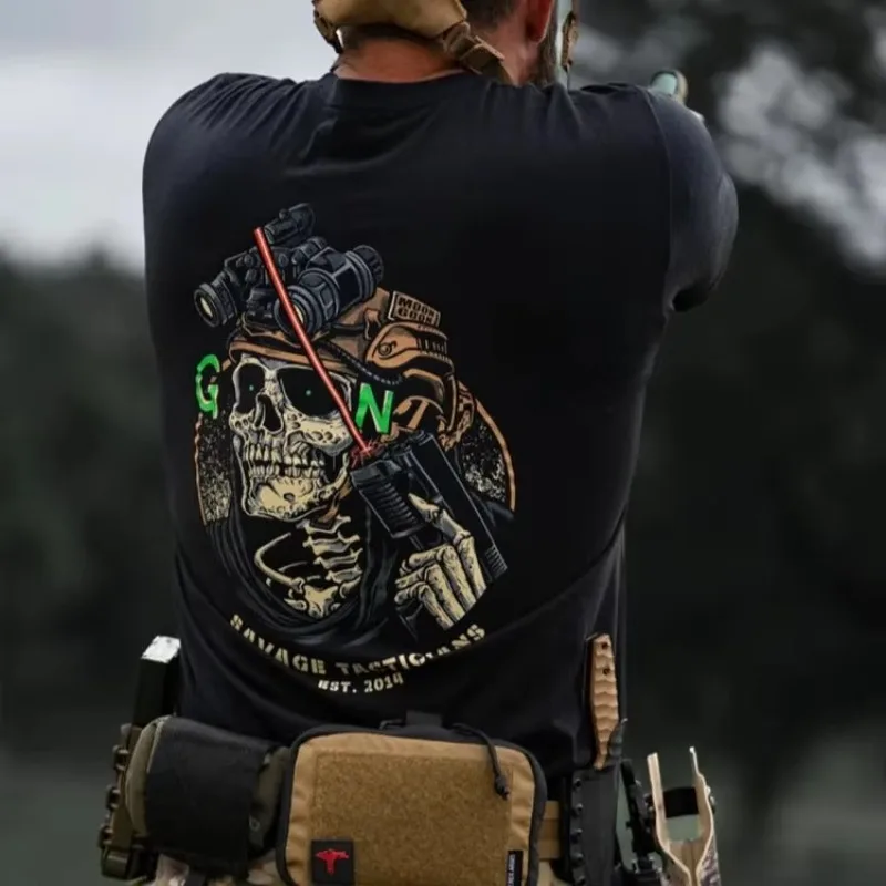 Goon Savage Tacticians جرافيك تي شيرت للجنسين الرجال النساء الصيف كم موضة العلامة التجارية الفاخرة عادية خمر ريترو 2026