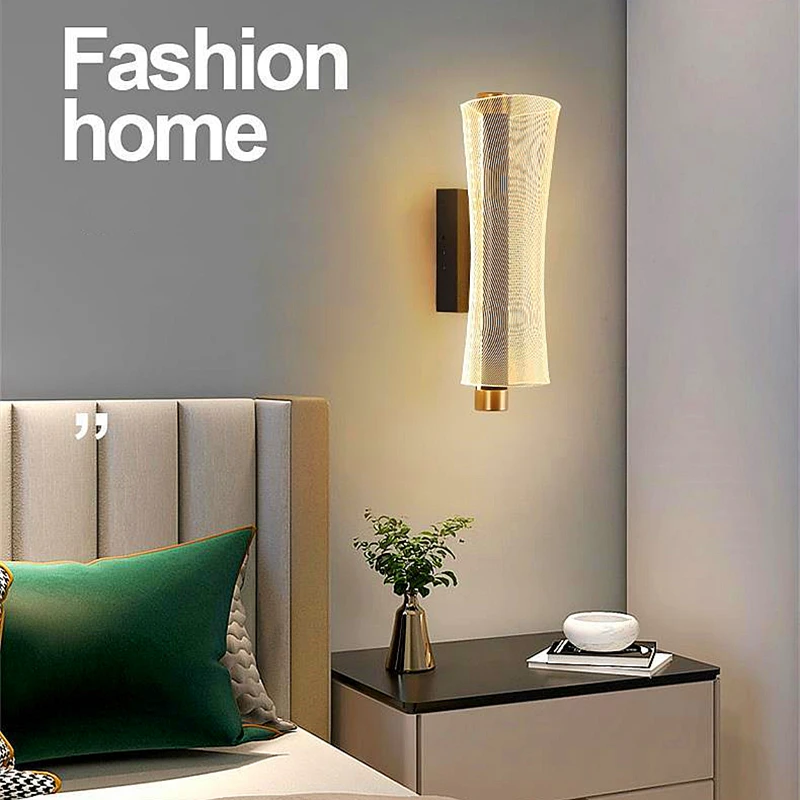 

Light Luxury Bedside Wall Lamp Nordic Creative Art Wall Light Living Room Dining Room Corridor Decor Personalized Wall Sconce