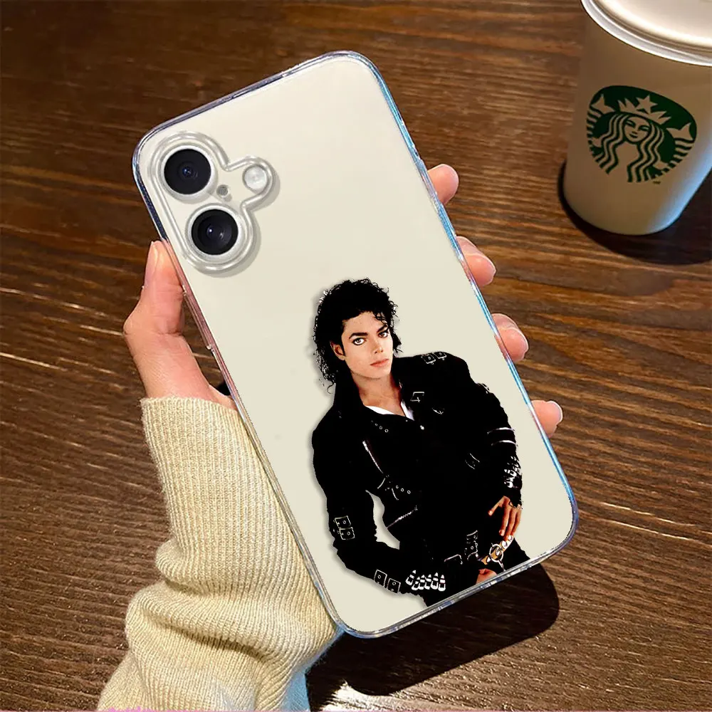 Singer M-Michael J-Jackson Cover Clear Phone Case For iphone Apple