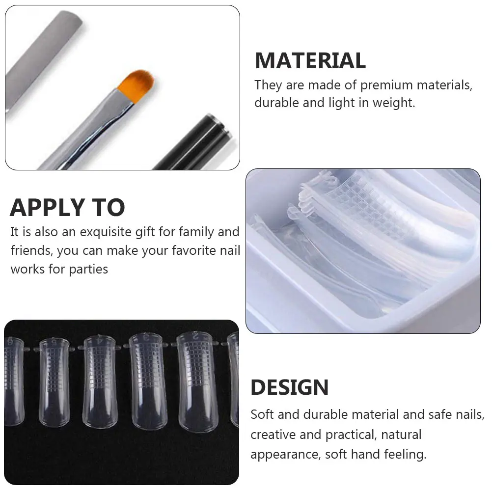 1セットネイルモデリングプレート、使いやすいネイルアート用品、エクステンションチップ用、自然な外観、手触りが柔らかく安全な素材