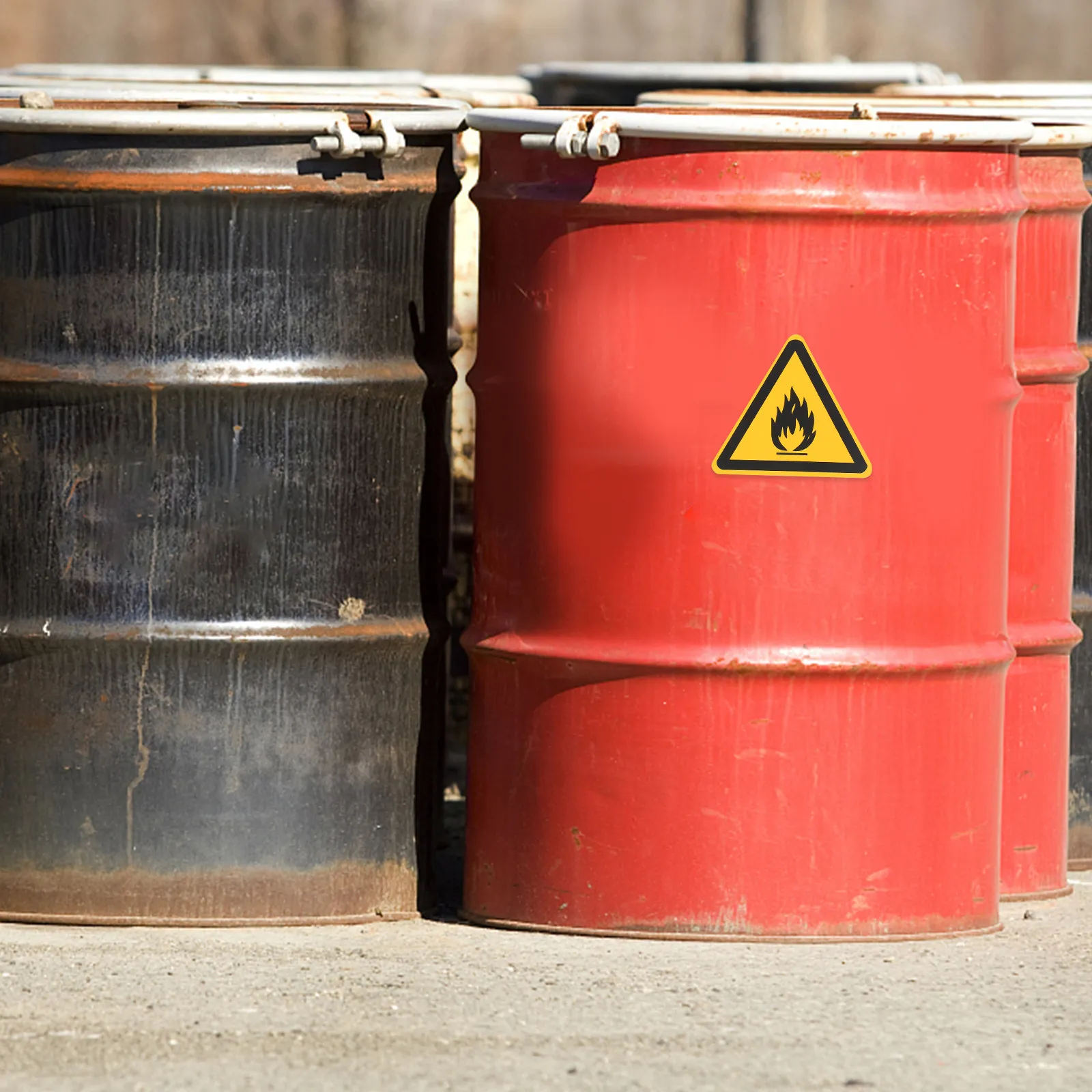 

6Pcs Warning Stickers Heavy Duty Adhesive Safety Signs for Indoor Outdoor Use Caution Hazard Decals Flame Resistant