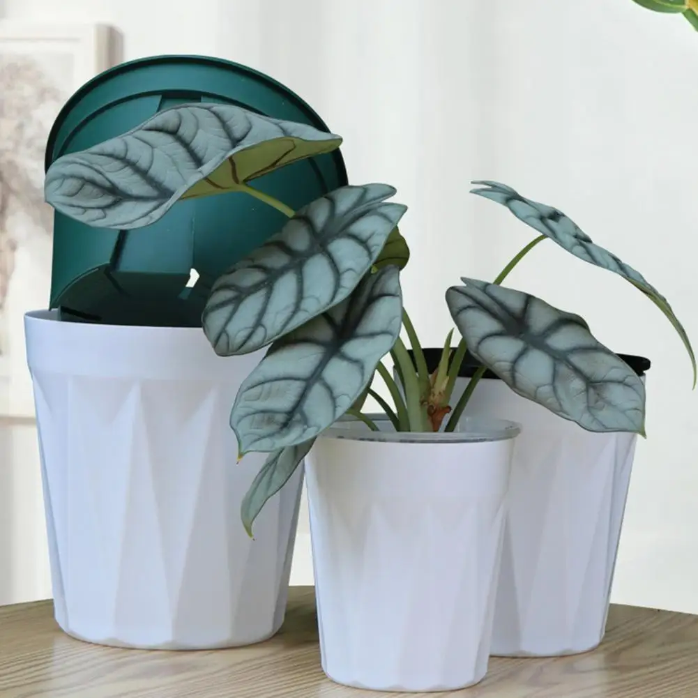 Double Layer Flower Pot Breathable Plant Pot Self-watering Flowerpot with Outer Pots Indoor Outdoor Plant Pot with for Home