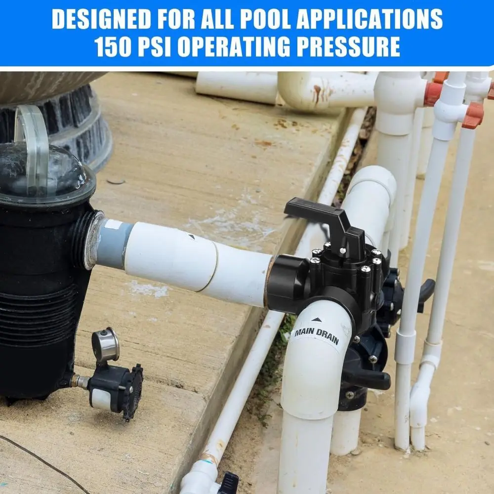 Reliable 1.5 Inch Three Way Diverter Valve Adapter For Swimming Pool Pump Hose Connection Flexible Pipe Parts
