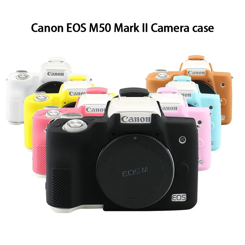 Funda protectora de silicona suave para cámara M50, funda protectora de piel para Canon EOS M50 Mark II EOS M 50 II, bolsa suave interior para cámara