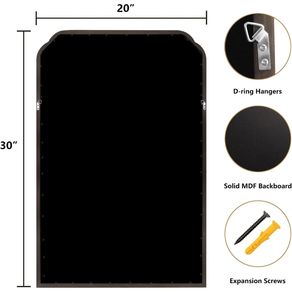Rustikale Spiegel mit Holzrahmen 20x30 zur Wandmontage – dekorative Spiegel für Wohnzimmer- und Schlafzimmerwanddekoration