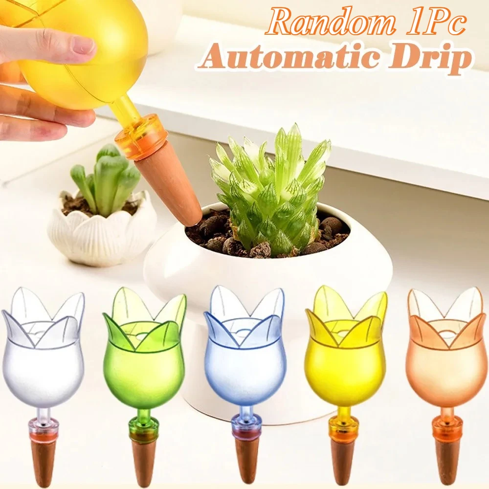 1Pc Colorful Tulip Plant Watering Balls, Wide Opening Design Large Capacity For Prolonged Dropping, Suitable For Both Indoor And