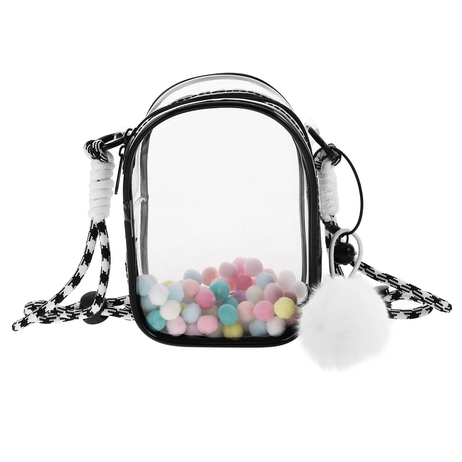 

Портативная прозрачная подвесная сумка-органайзер для фигурок, пылезащитный чехол для хранения, маленькая демонстрационная сумка с плечевым ремнем для мини-фигурок