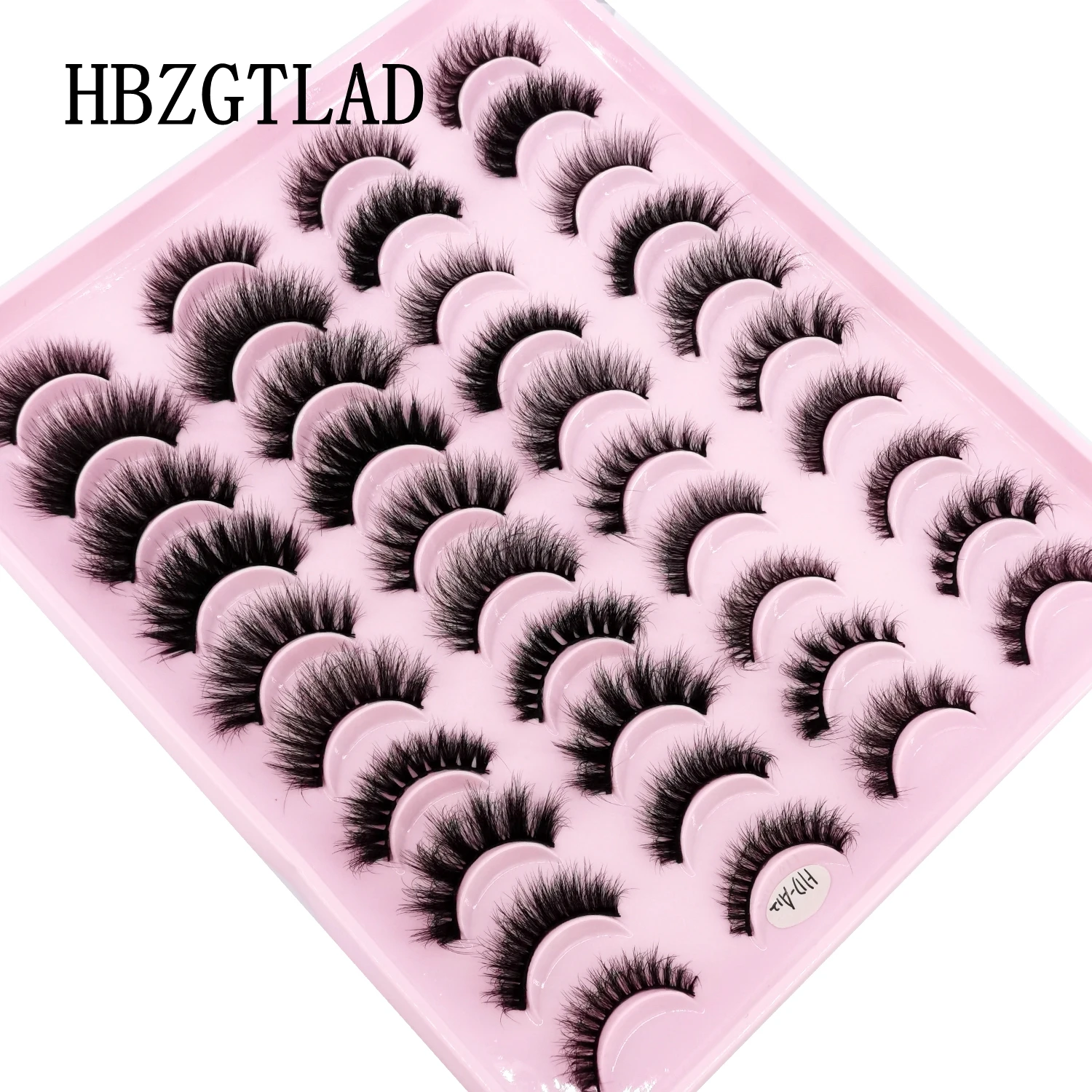 20 Pairs Eyelashes 3D Mink Lashes Fluffy Soft Wispy Natural Cross Eyelash Extension Reusable Lashes Mink False Eyelashes Makeup