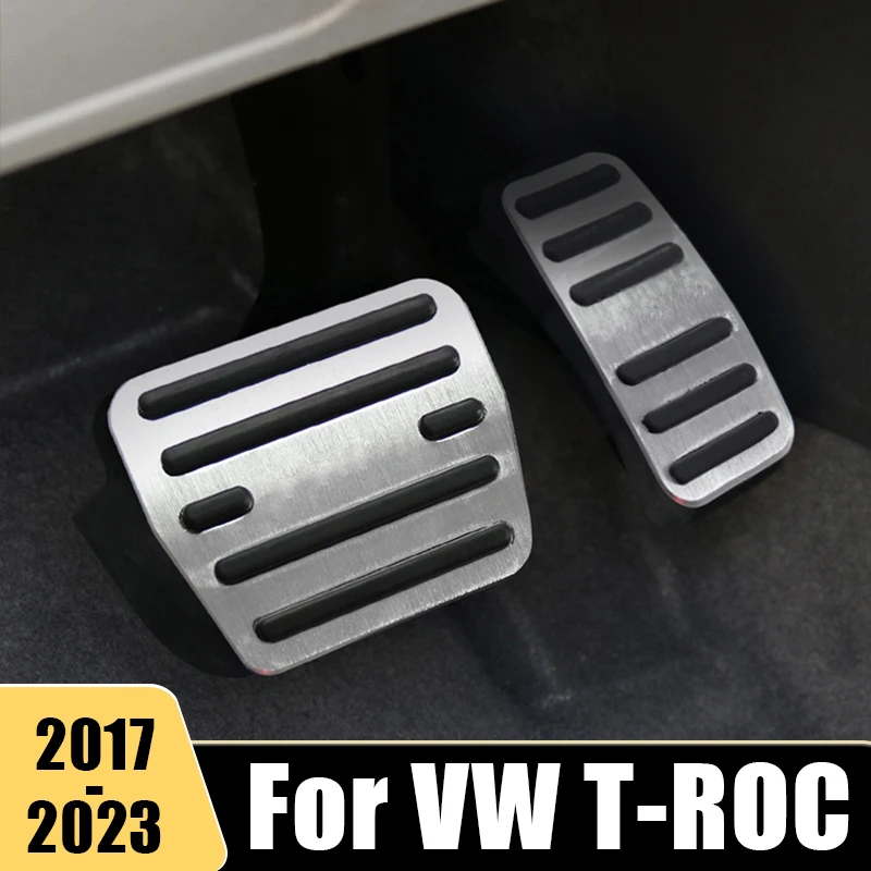 For Volkswagen VW T-ROC T ROC 2017-2019 2020 2021 2022 Car Fuel Pedal Brake Pedals Cover Non Slip protective Pad Accessories