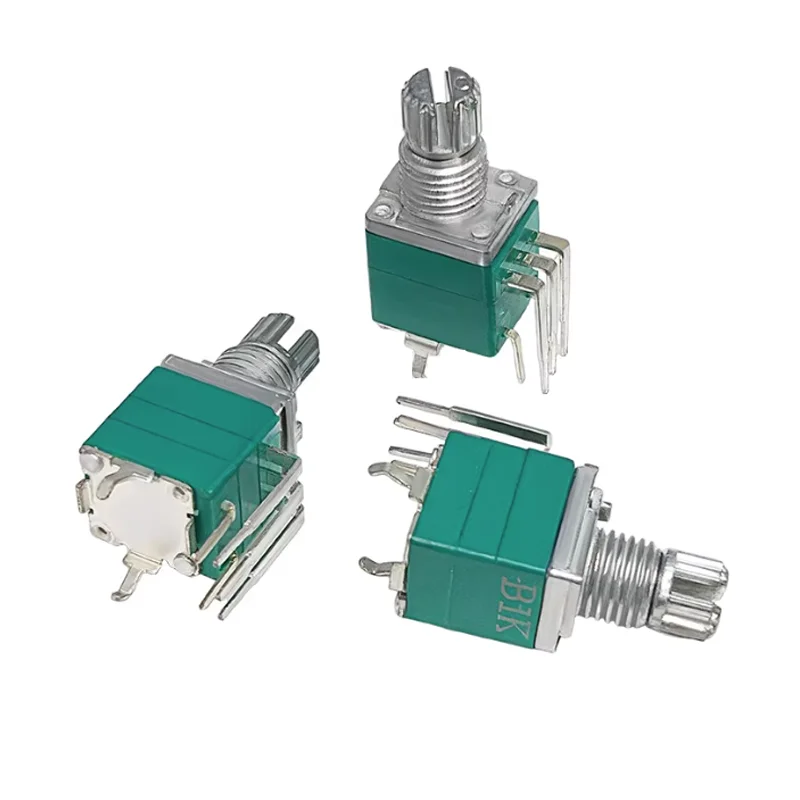 100PCS RK097 Potentiometer 5Pin Vertical With Switch 10mm Shaft B1K B5K B10K B50K B100K B500K Single Turn