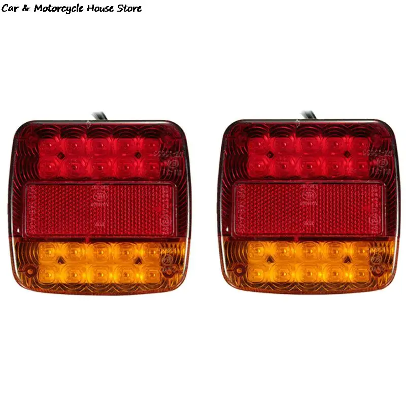 1pc 12V Waterproof Car Truck LED Rear Tail Light Warning Lights Rear Lamp Stop Turn Signal Light 20LED For Car Trailer Truck