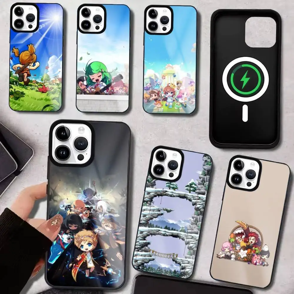 

M-Maplestory Game Phone Case For iPhone17,16,15,14,13,12,11 Plus,Pro Max, New Magnetic Wireless Charging