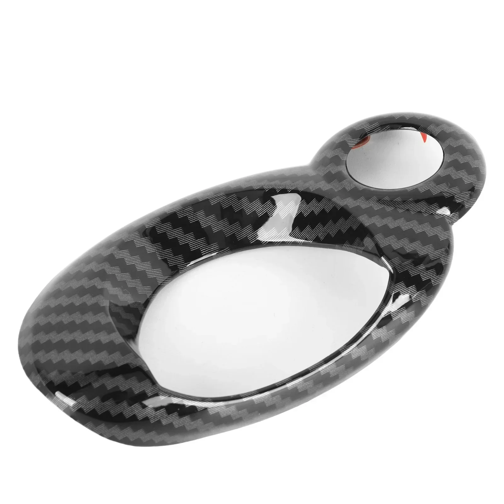 Carro Interruptor de ignição Chave Iniciar Guarnição Adesivo, ABS Black Carbon Fiber Pattern, Car Styling Interior para Mini Cooper R54 R56