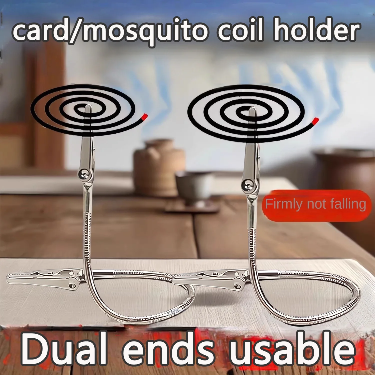 3PCS Universal Mosquito Coil Holder - Double-Ended Crocodile Clip with Extended Hose, Anti-Break Mosquito Repellent Coil Tool