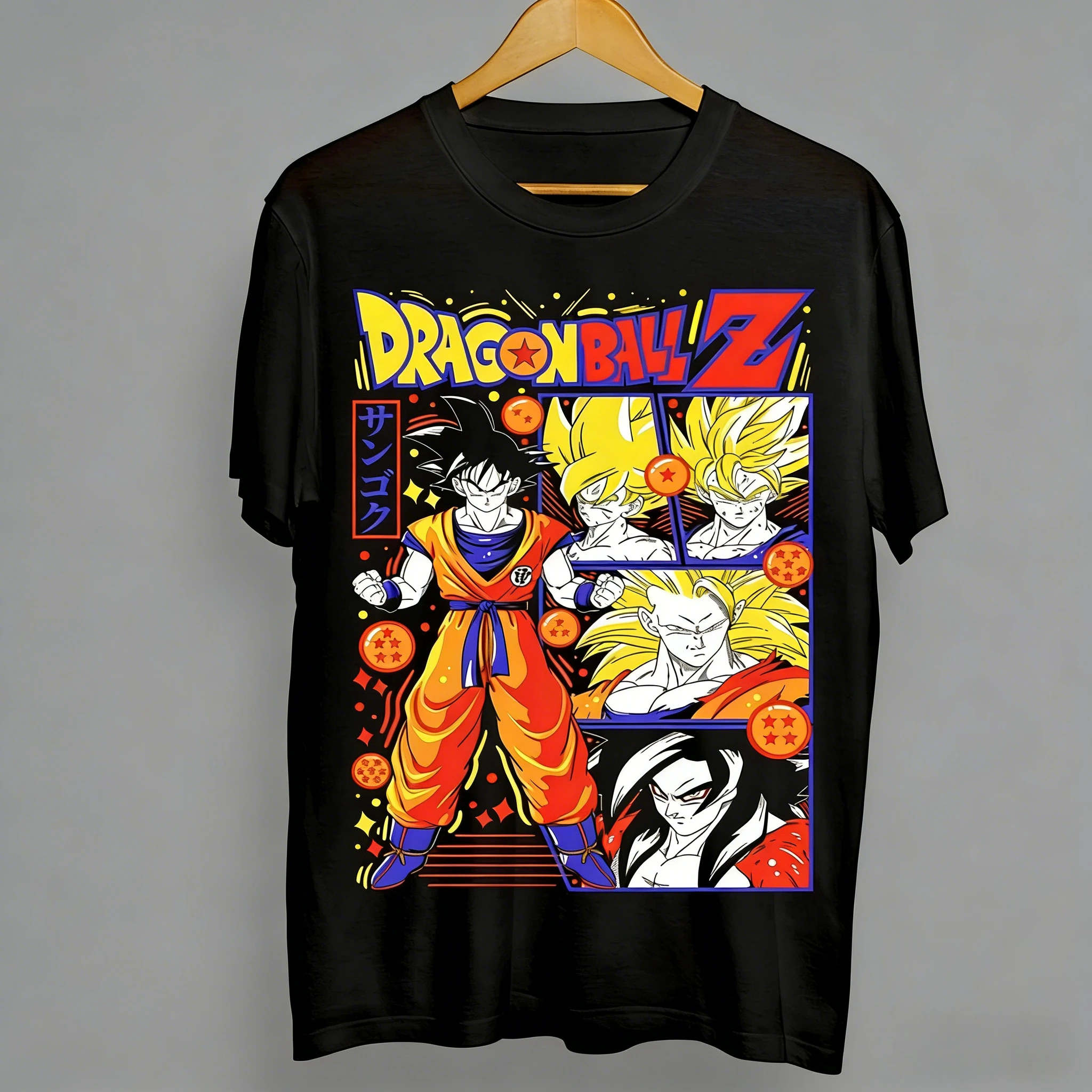 

Футболки Dragon Ball Z для мужчин и женщин с изображением Сон Гоку и Вегеты, 100% хлопок, забавные футболки с коротким рукавом и круглым вырезом, новинка