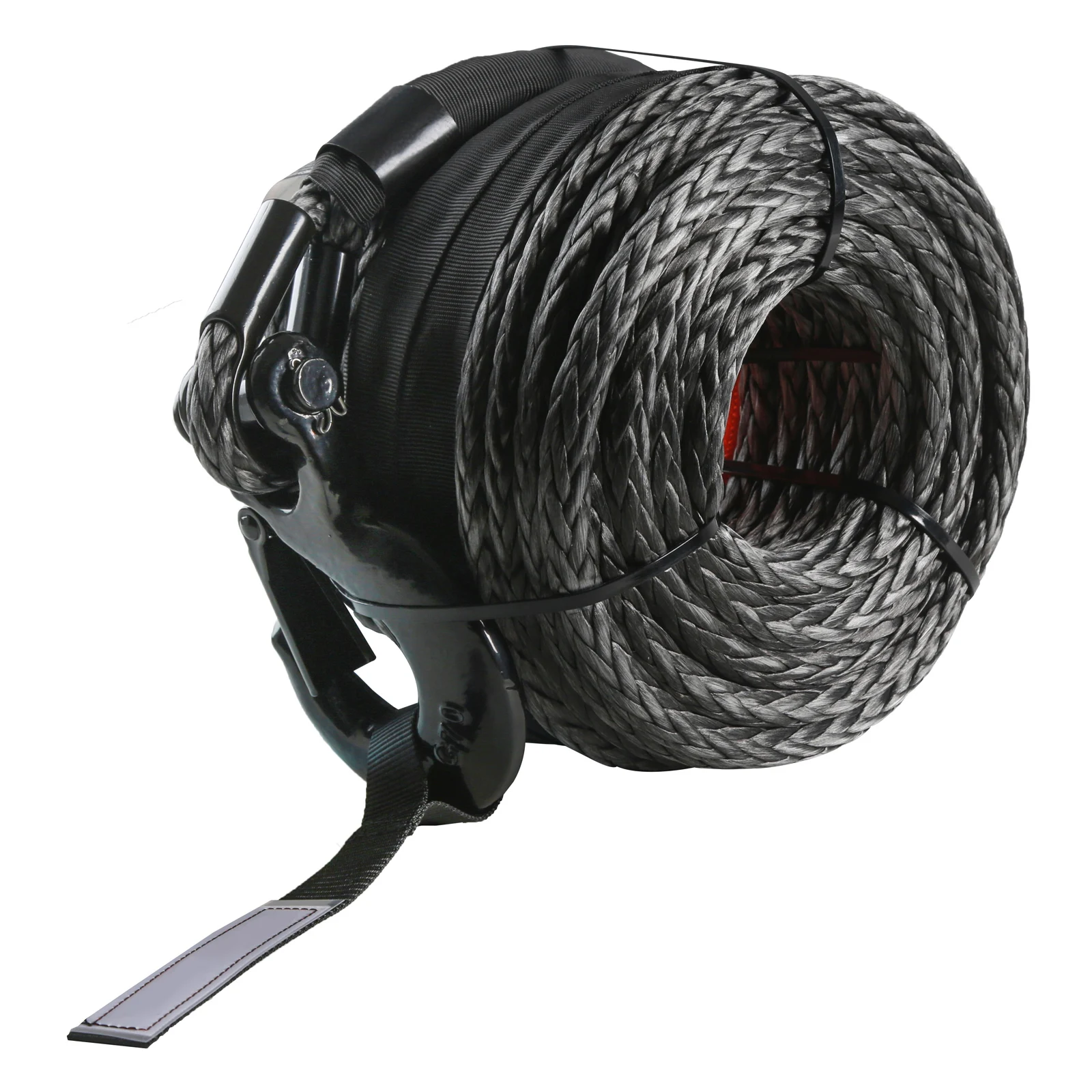 

SucceBuy 26500/32000Lbs Synthetic Winch Rope Truck Boat Replacement Line Cable Rope with Forged Hook ATV Car Outdoor Accessories