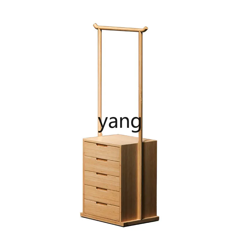 LTT handmade tenon and mortise coat rack Chinese five-drawer porch hanging wardrobe