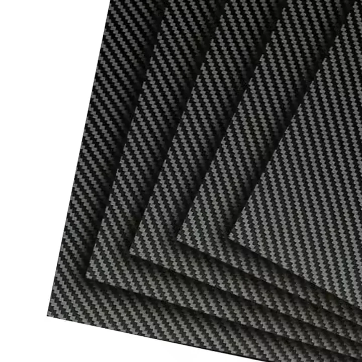 200 X 300mm 0.5mm 1/1.5/2/3/4/5/6/7/8/9/10mm Thickness Pure Carbon Fiber Sheet Plate Panel High Strength light weight Material