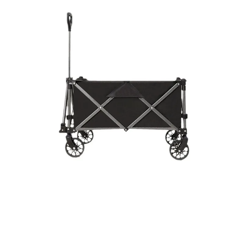 

Portable and Foldable Camping Cart Small Outdoor Trailer for Picnic Shopping Foldable Camper for Storage