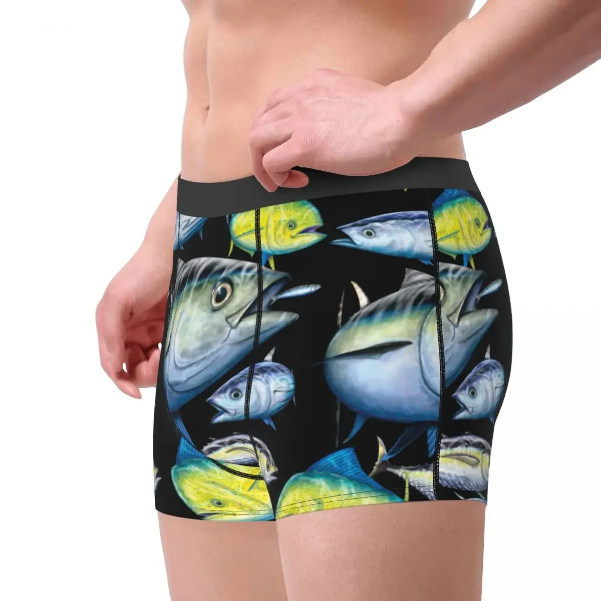 Ropa interior de atún y Mahi para hombre, bóxer de pesca de Gamefish DE ARTE marino, bragas suaves y sexys