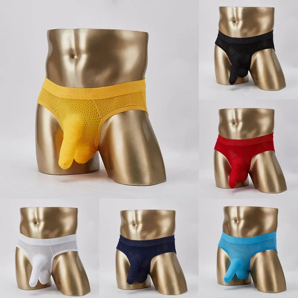 Elephant Nose Briefs Men Sexy Mens Sissy Bulge Big Pouch Elastic Underwear Breathable  Erotic Hombre Stretch Comfortable Panties