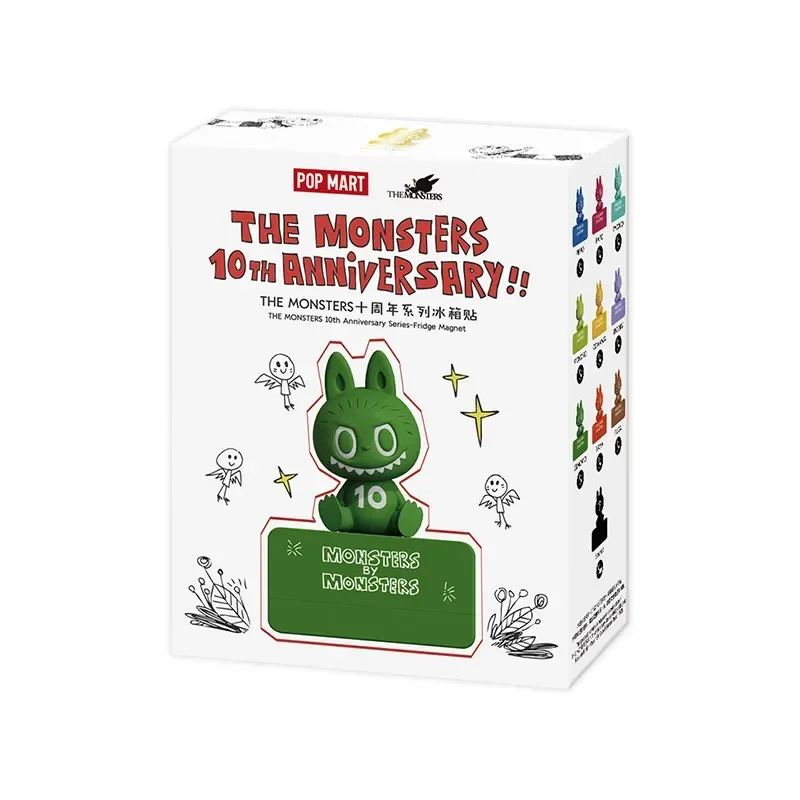 POP MART LABUBU THE MONSTERS 10th Anniversary Series-Fridge Magnet Mystery Box Genuine Blind Box Guess Toy Bag Ornament Figurine image 3